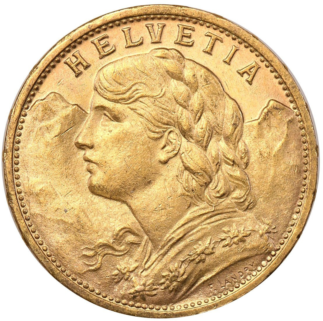 Szwajcaria Helvetia 20 franków 1916 st.1/1-